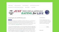 Desktop Screenshot of justeatingforlife.com