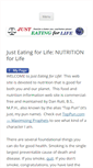 Mobile Screenshot of justeatingforlife.com